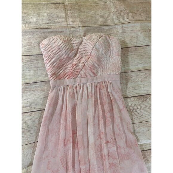 Erin Featherstone Women's Watercolor Pink Rose Watercolor Chiffon Dress - 4 - Picture 3 of 14